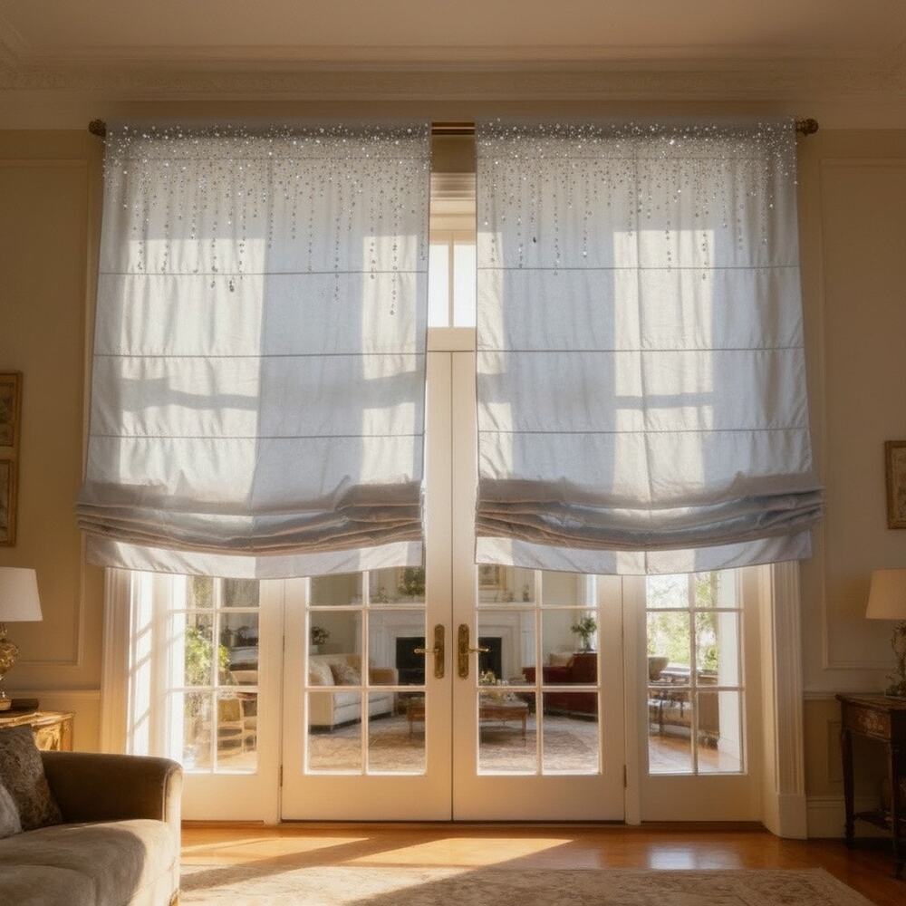 Silver Toned Light Filtering Curtains